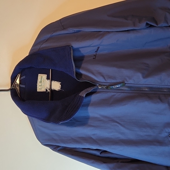 Vintage LL Bean Men’s Warm Up Bomber Jacket Fleece Lined USA Made Blue Mens XL - Picture 4 of 13